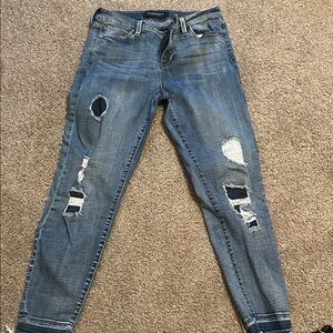 Liverpool Distressed Skinny Jeans in Blue